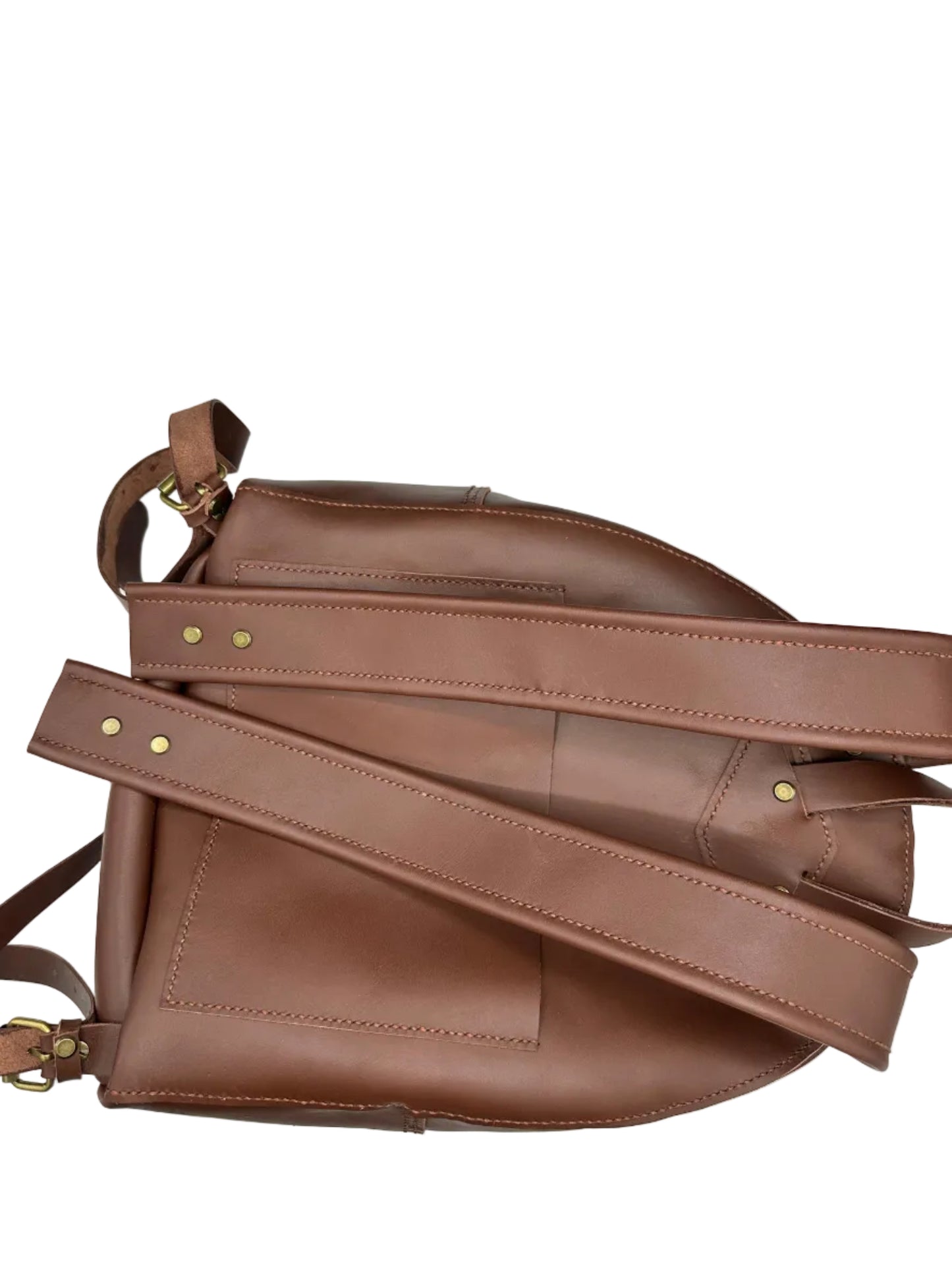 Top grain leather backpack
