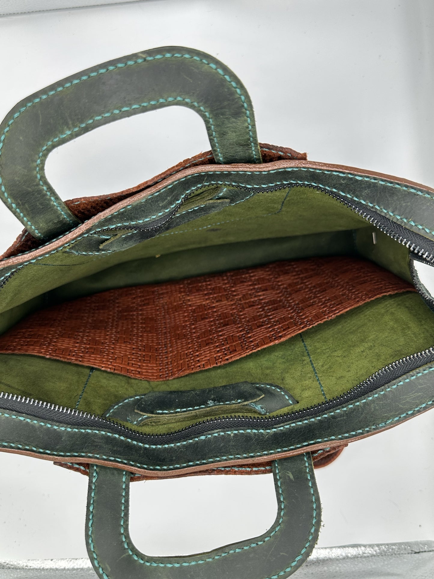 Leather laptop bag