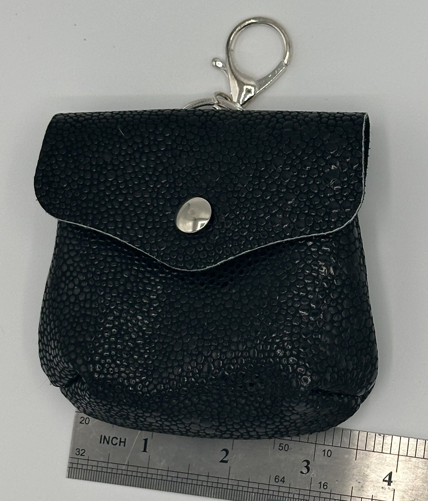 Black stingray look change purse/pouch