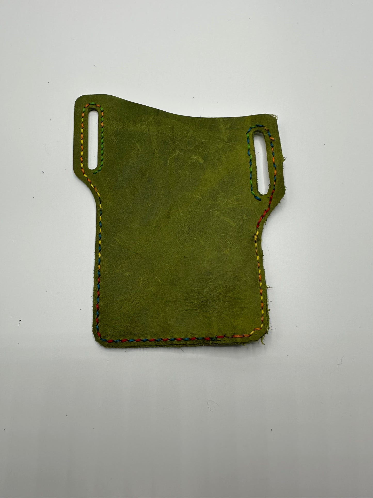 Green leather belt holster