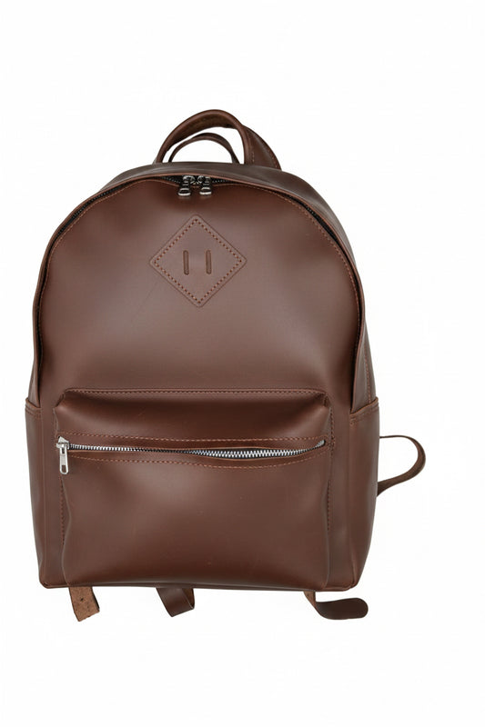 Top grain leather backpack