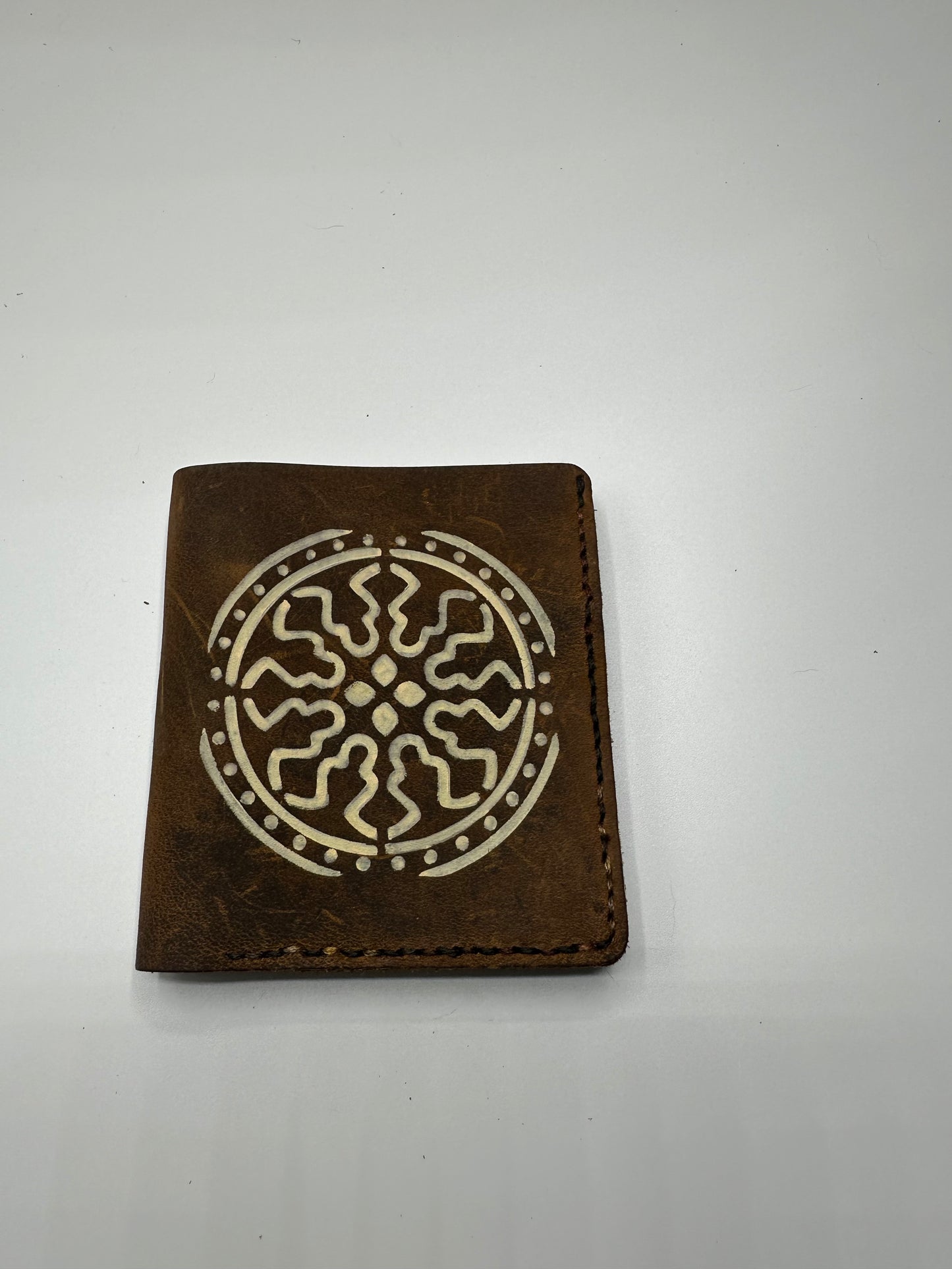 Top grain leather bifold wallet