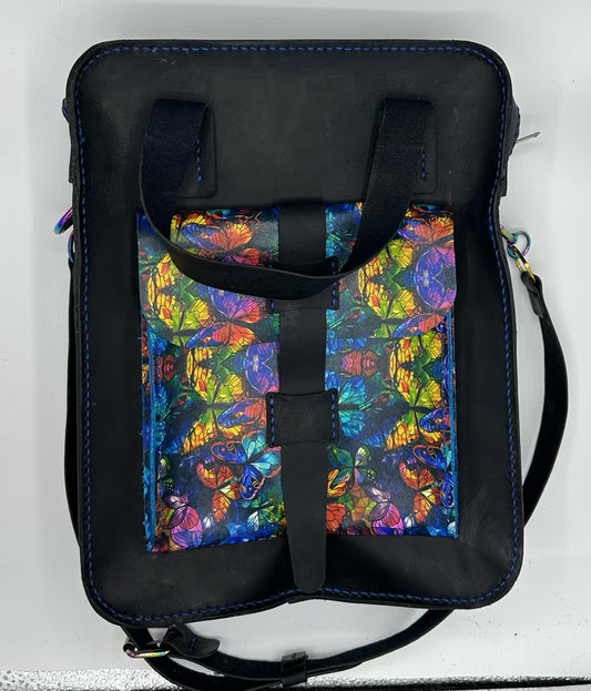 Blue butterfly bag