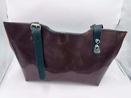 Burgundy and Silver snake Fair TiffanyBag