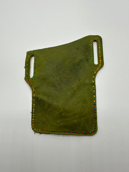 Green leather belt holster