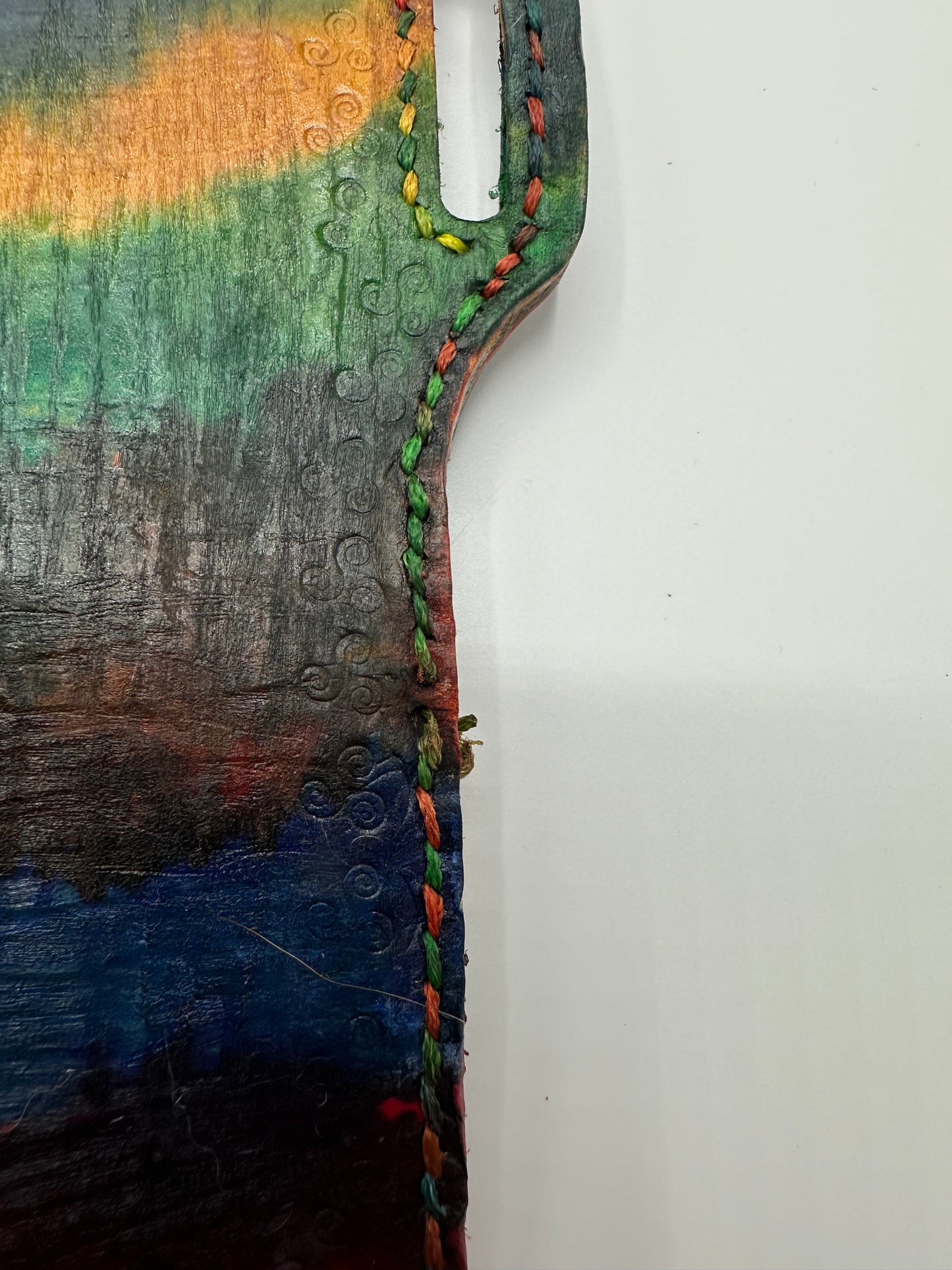 Rainbow leather belt holster